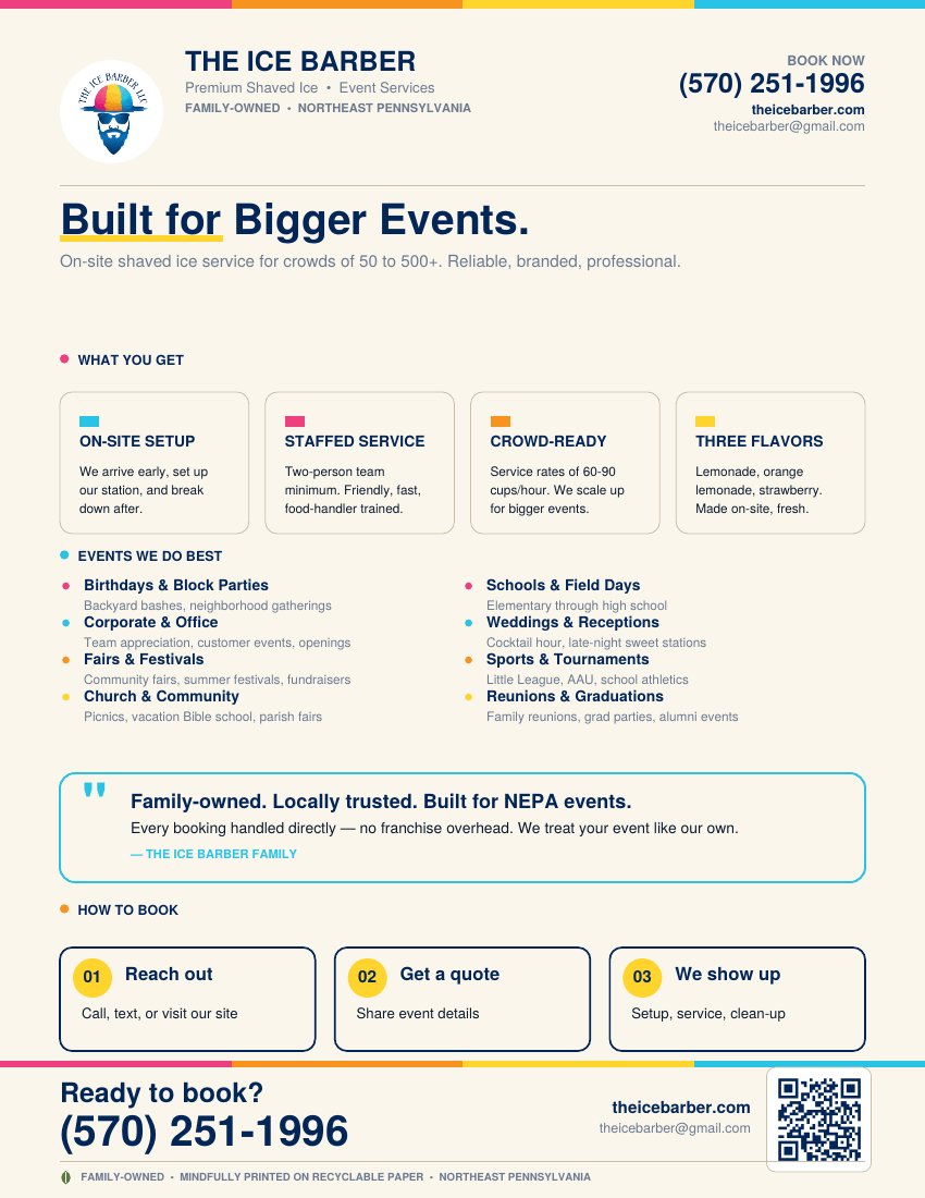 Event sales sheet preview